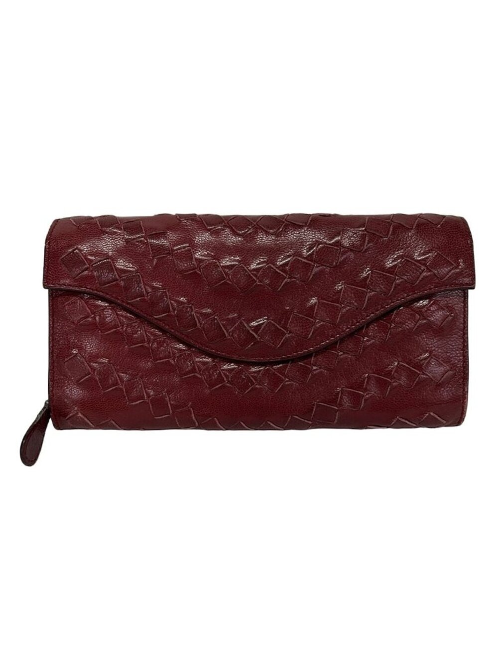 Bottega Veneta Wallet Intrecciato Bordeaux Leather